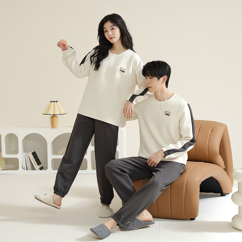 情侣睡衣秋冬款大码长袖男士加厚保暖夹棉灰色卡通秋冬季家居服女,淘宝优惠券,粉丝福利购,淘宝优惠卷