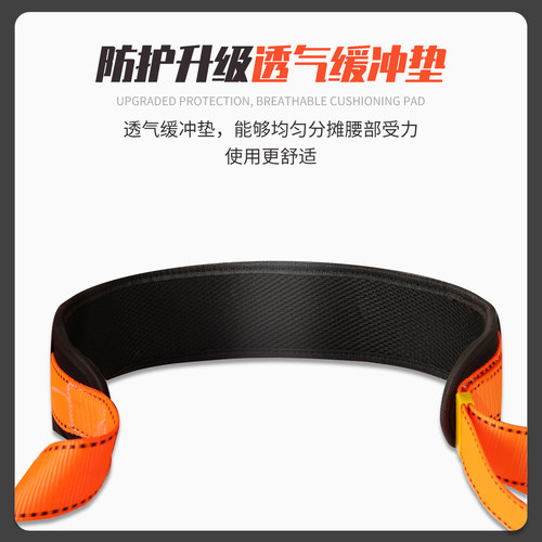 国标半身三点式防坠落安全带高空作业安全绳户外保险带挂钩套装 - 图2