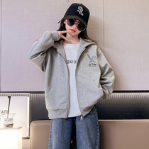 Girl Coats Spring Autumn Money 2024 New Yangqi Womens Grand Scout Hood Clothing Spring Dress Trendy Casual Childrens Blouse
