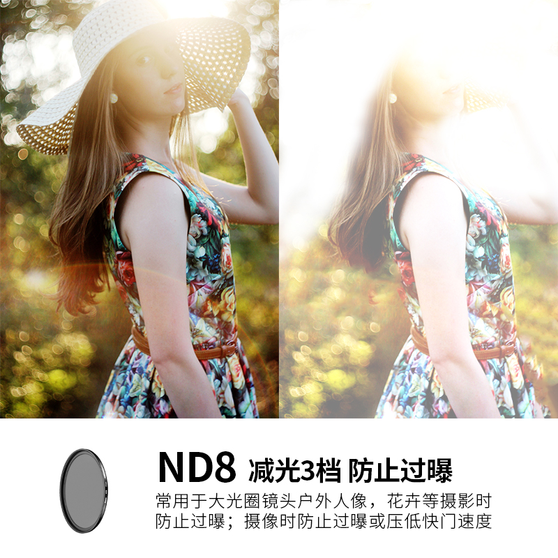 Kase卡色 ND减光镜 ND1000 中灰密度镜 40.5 43 46 49 52 55 58 62 67 72 77 82mm 适用于佳能索尼富士ND滤镜 - 图1