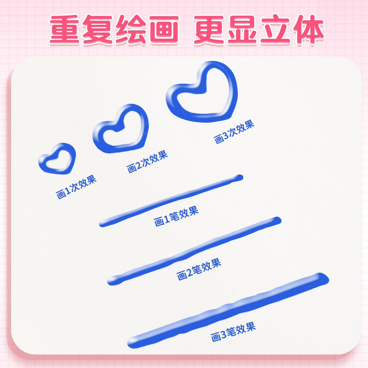 果冻笔3d立体手帐笔学生用网红彩色手帐专用笔笔芯标记笔划重点荧光笔双色轮廓笔手抄报咕卡闪光笔指甲果汁笔