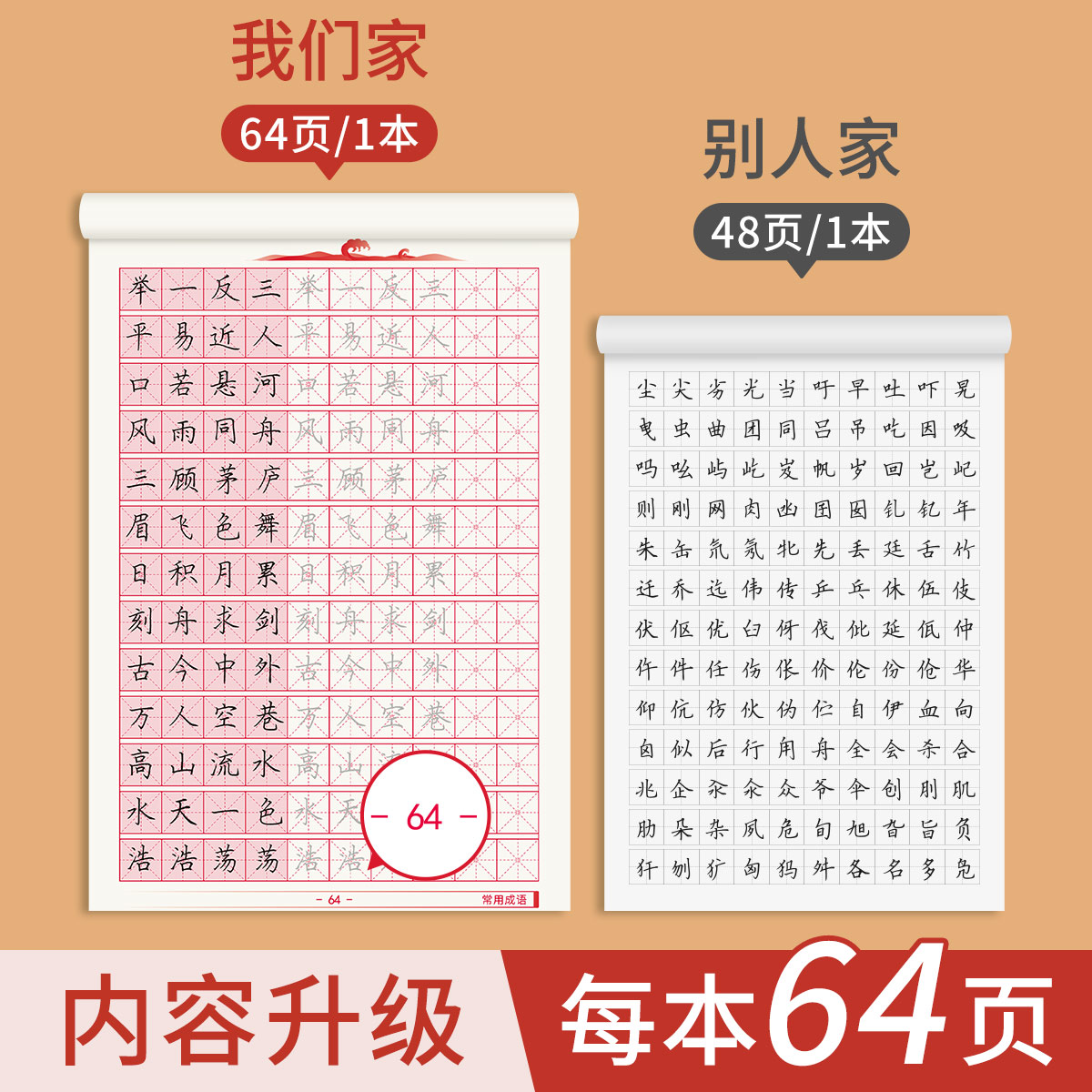 六品堂李六军楷书字帖成人练字钢笔临摹描红字帖成年男女控笔训练笔画笔顺硬笔书法练字帖本初中高中生专用入门练习写字帖楷体正楷 - 图2