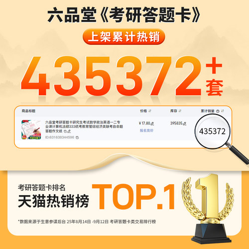 六品堂考研答题卡研究生考试数学政治英语一二专业课计算机法硕333统考教育管综经济类联考自命题答题作文纸 - 图2