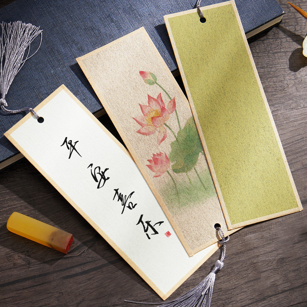 六品堂手工加厚楮笺书签手工DIY材料手绘卡纸楮皮宣纸空白手写学生小楷书法绘画古典中国风文创作品纸,淘宝优惠券,粉丝福利购,淘宝优惠卷