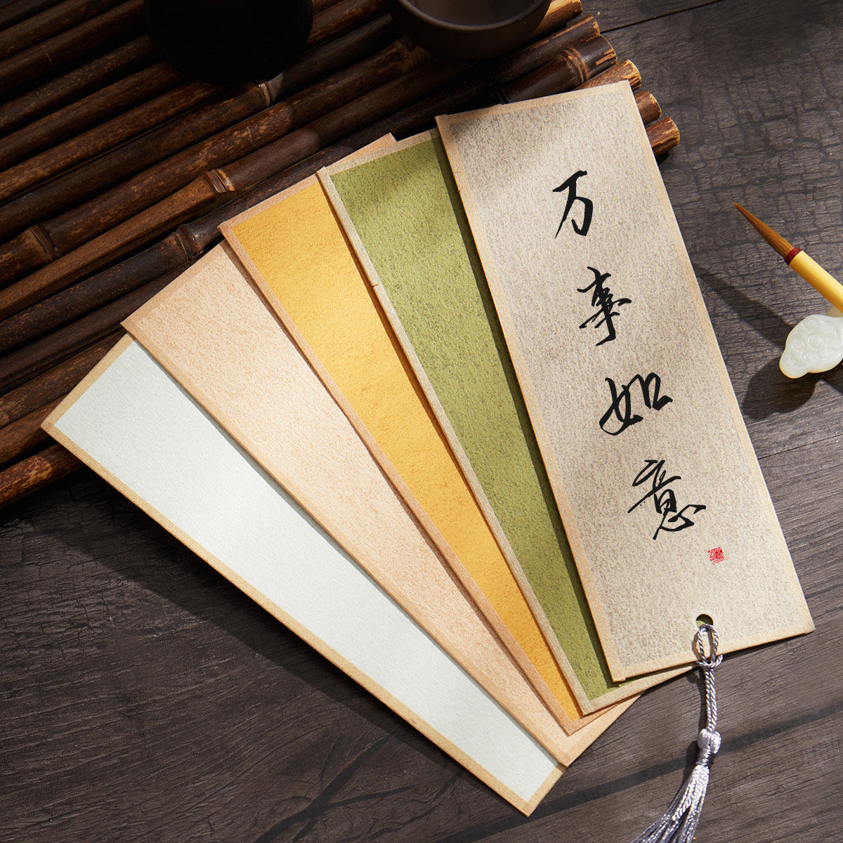 六品堂手工加厚楮笺书签手工DIY材料手绘卡纸楮皮宣纸空白手写学生小楷书法绘画古典中国风文创作品纸,淘宝优惠券,粉丝福利购,淘宝优惠卷