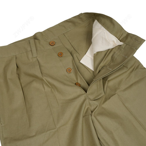 中式复古低阶草绿裤子复刻 - 图2