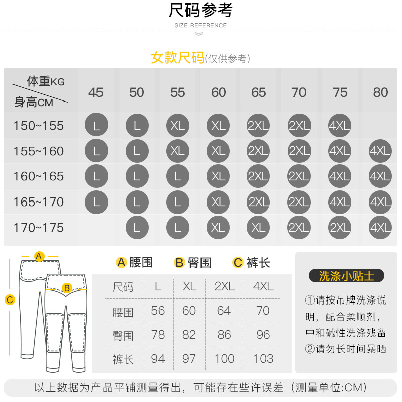 加长带护膝保暖裤女内穿加绒加厚女士高腰秋裤发热内衣裤子棉裤衣-图2