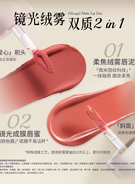 GirlsCrush波点浪潮双头双效唇釉