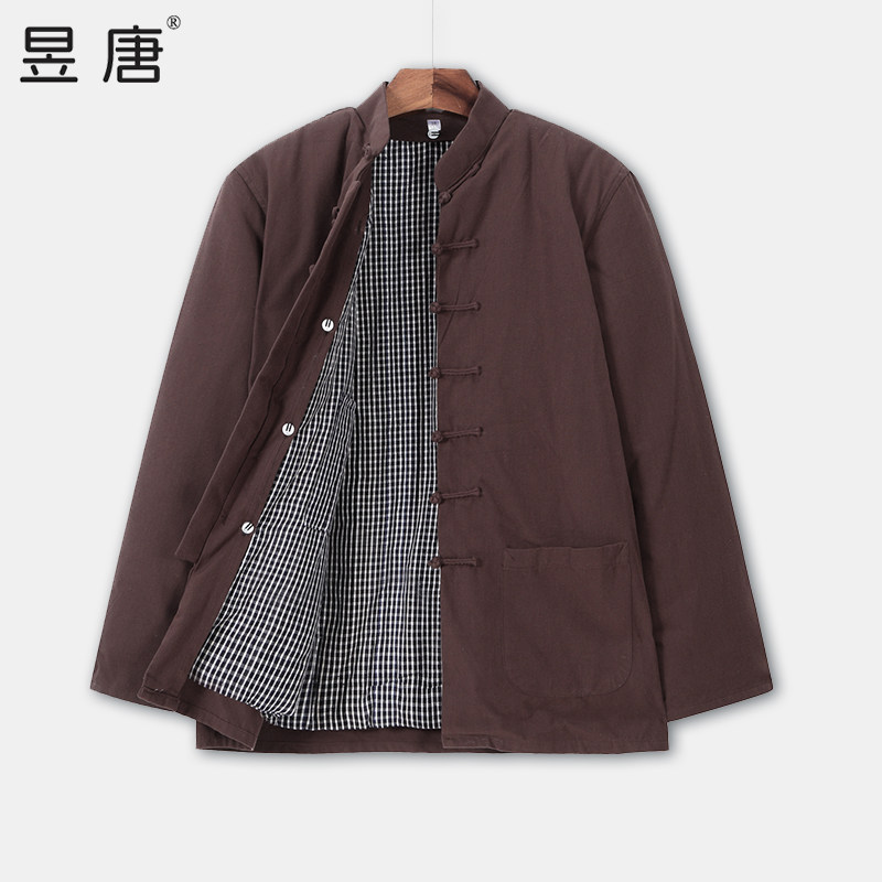 唐装棉袄男冬季加厚保暖中国风棉花袄中老年男装外套复古立领棉衣,淘宝优惠券,粉丝福利购,淘宝优惠卷