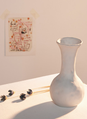 SuMai北欧ins素烧陶瓷花瓶干花民宿工作室插花餐桌咖啡馆摆件
