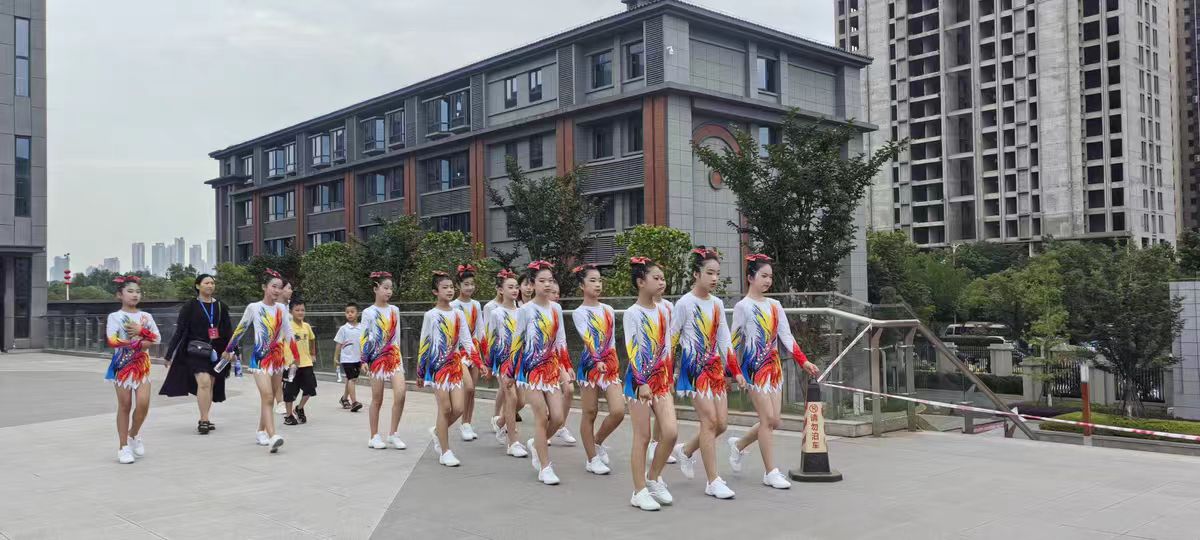 儿童花球啦啦队服女专业定制啦啦操比赛表演服装成人艺术健美操服 - 图1