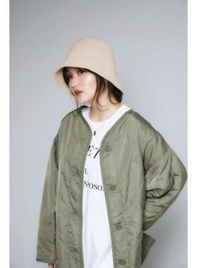 日本针织帽女冬季加厚保暖针织套头帽防寒防风包头帽冷帽护耳帽子