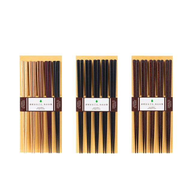 Imported solid wood chopsticks for household use, high temperature resistance, high appearance, pointed and wind anti-slip chopsticks, logs, one chopstick for each person