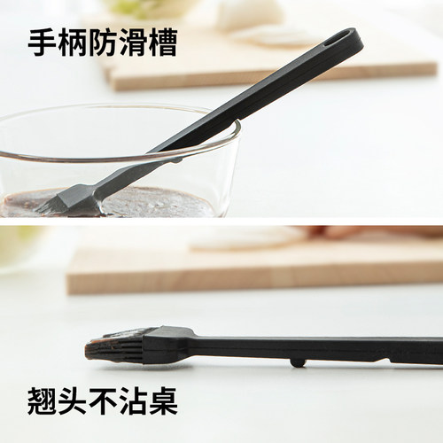 霜山油刷厨房耐热硅胶刷食品级料理烘焙工具家用不掉毛烧烤刷子 - 图1