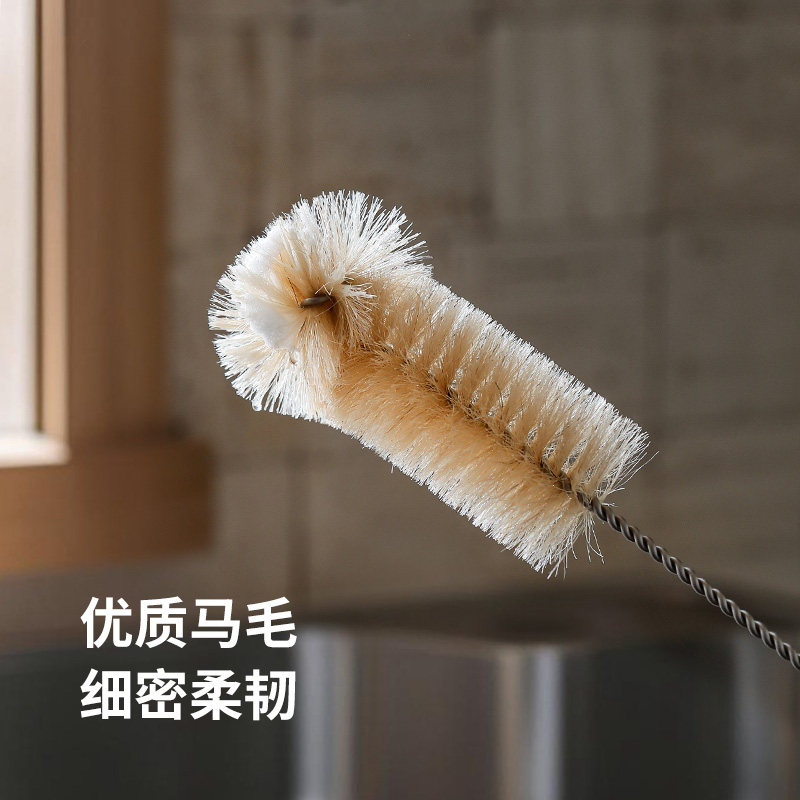 霜山304不锈钢长柄马毛杯刷家用洗杯子玻璃瓶茶壶奶瓶清洁工具刷,淘宝优惠券,粉丝福利购,淘宝优惠卷