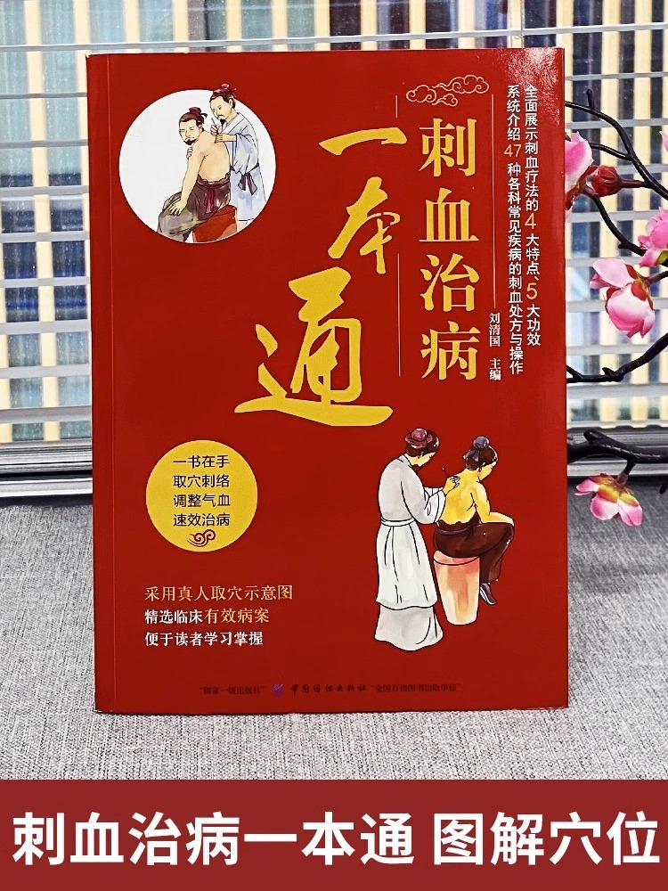 刺血治病一本通 中医书籍 取穴刺络中医常见疾病临床诊疗指南经络腧穴学 图解人体经络穴位刺血疗法书民间刺血术图解穴位 正版书籍 - 图0