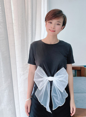 欧根纱蝴蝶结胸针单层女很仙