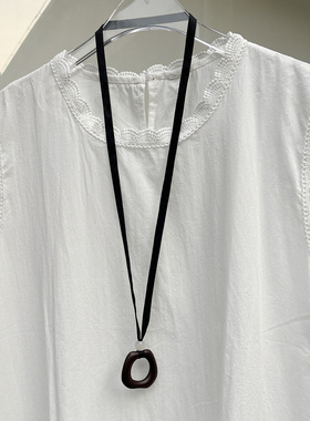 原创真丝项链女桑蚕丝丝巾项链长毛衣链吊坠气质百搭高级感小众