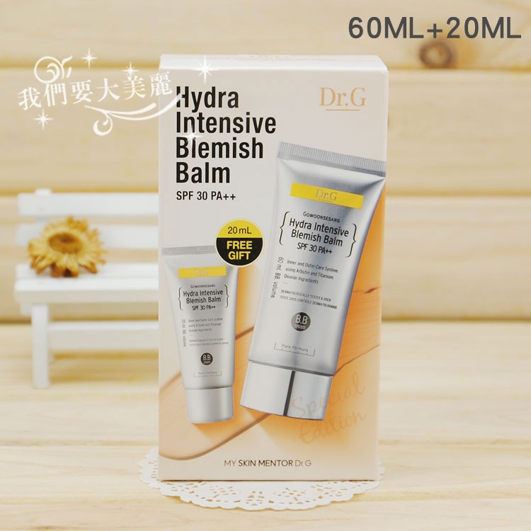 香港莎莎sasa购韩国Dr.G多功能BB防晒霜SPF30控油遮瑕60ml+20ml - 图0