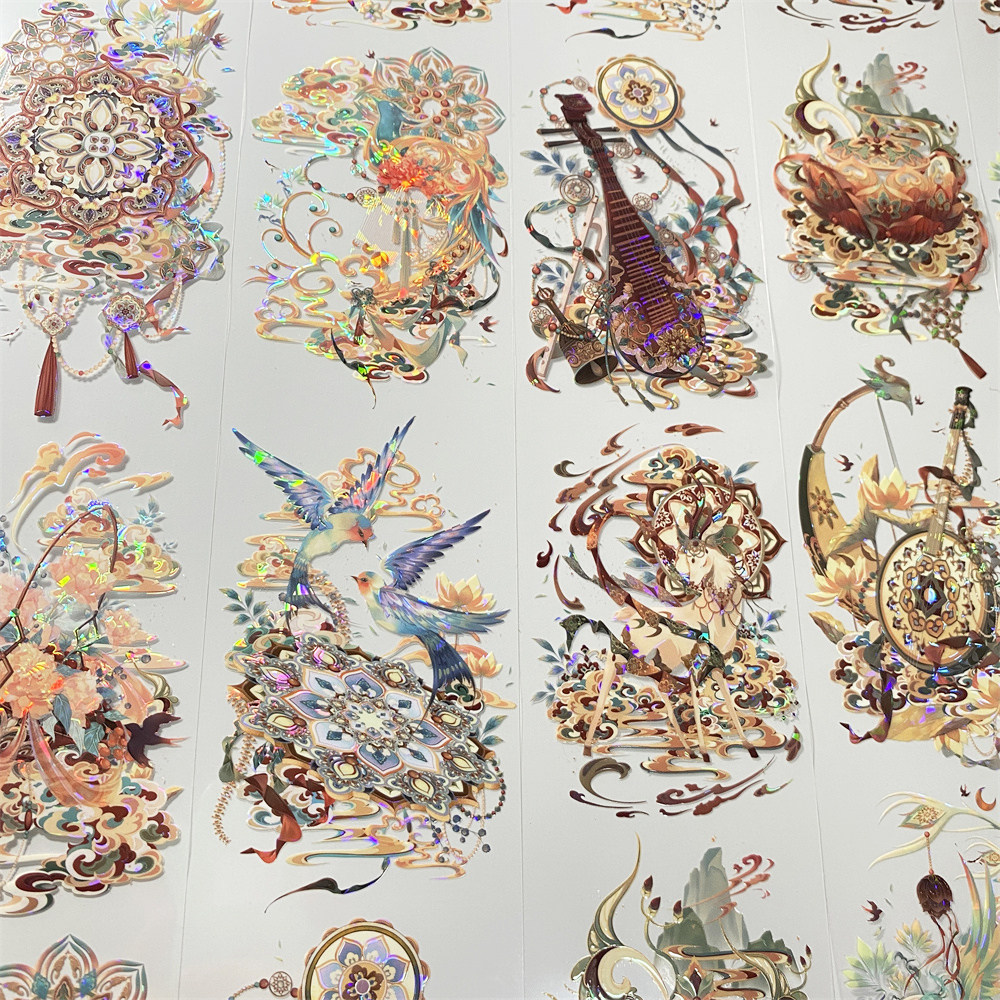 手帐分装胶带i46敦煌野香蕉贝壳光琵琶凤凰古风素材账手机壳贴纸,淘宝优惠券,粉丝福利购,淘宝优惠卷