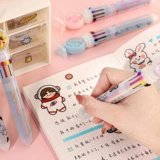 Милая многоцветная прозрачная универсальная шариковая ручка для школьников