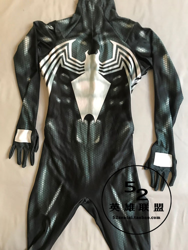 52英雄联盟连体黑色连体紧身衣 漫展cosplay毒液套装 定制包邮 - 图3