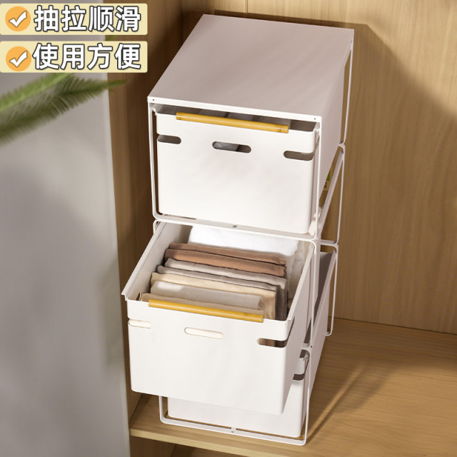 Wardrobe drawer-style clothing storage layered artifact