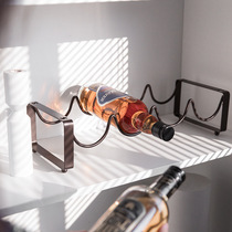 Metal Red Wine Rack Pendulum Pieces Modern Iron Art Minimalist Creative Wine Cabinet Shelves Multi-Bottle Indulge of Wine Shelf