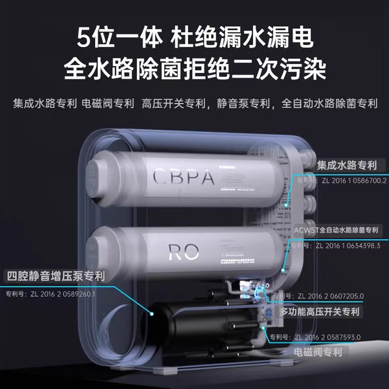 汉斯顿净水器家用直饮D3净水机厨房自来水过滤器ro反渗透纯水机