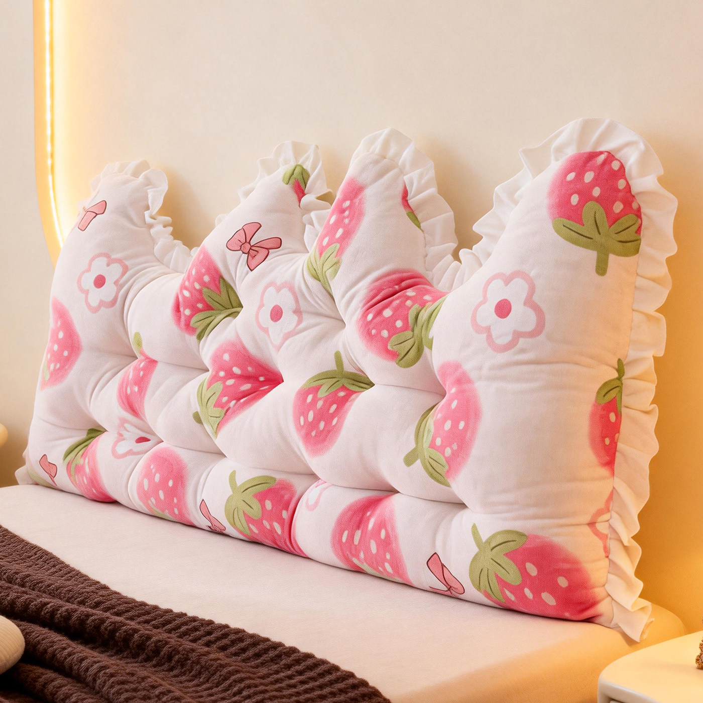 温馨居家床头软包靠垫榻榻米靠枕卧室双人床加绒靠背绒面免洗软垫,淘宝优惠券,粉丝福利购,淘宝优惠卷