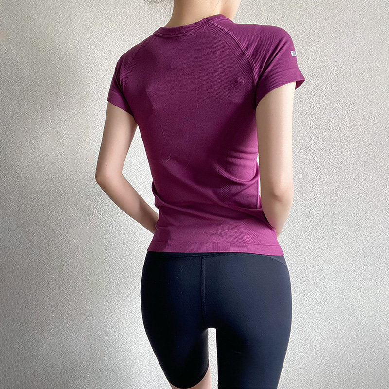 圆领瑜伽服女短袖透气吸湿排汗速干T恤户外健身衣修身显瘦运动服,淘宝优惠券,粉丝福利购,淘宝优惠卷