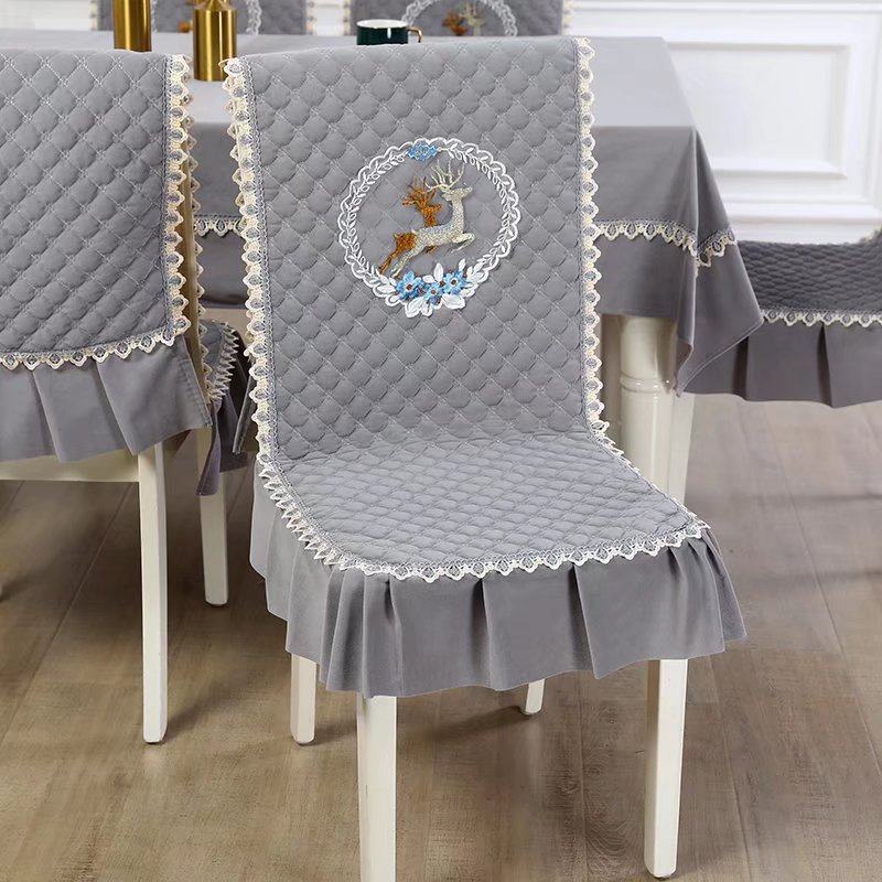 加厚连体椅套高档餐桌布椅子套罩一体家用餐桌椅子套防滑坐垫套装,淘宝优惠券,粉丝福利购,淘宝优惠卷
