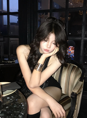 多层高级感银色金属手环