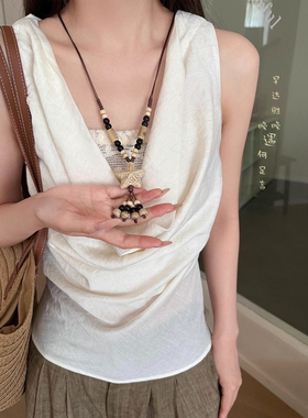 波西米亚川西流苏多巴胺项链