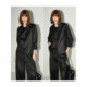 COCOBELLA Quiet Luxury Embossed Dark Pattern Short Jacket Feminine Commuting Casual Draped Lapel Jacket SC0049