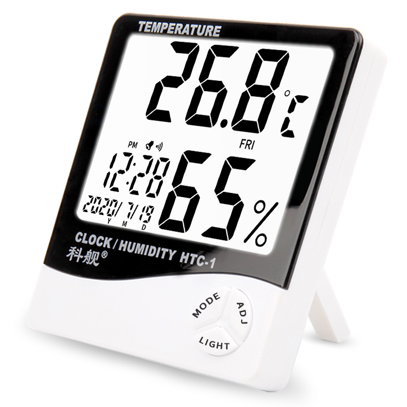 科舰大屏智能创意温度计精准家用室内婴儿房高精度电子温湿度计表 - 图0