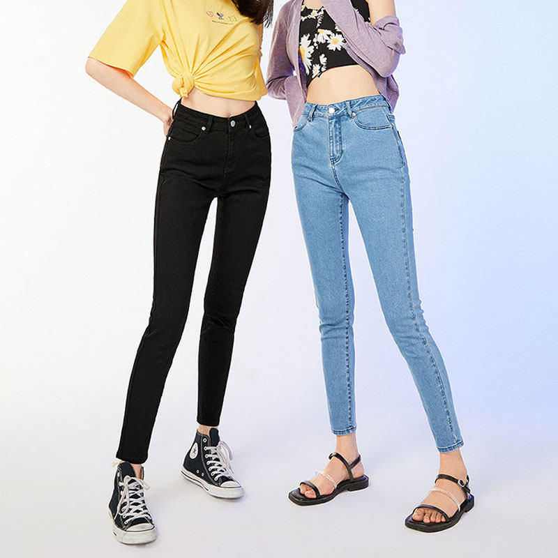 太平鸟冰氧吧高腰2020夏季牛仔裤 太平鸟喜之乐牛仔裤