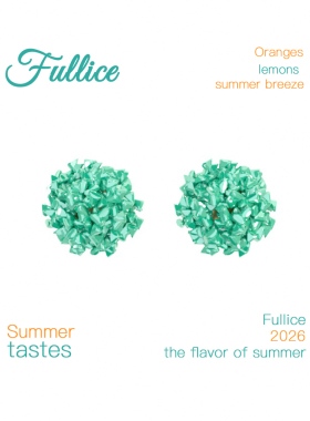 FullICESTUDIO青柠橙 原创夏季多巴胺手作复古耳饰耳钉耳环耳夹