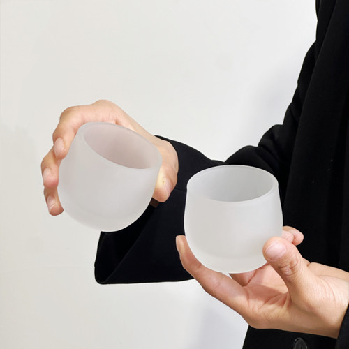 【6只装】磨砂扳指杯茶杯主人杯养生杯加厚家用酒杯喝水玻璃杯ins - 图3