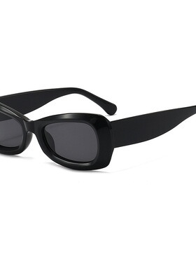 春夏新款原宿蝶形小框墨镜ins网红出街旅行复古黑色太阳镜女潮酷