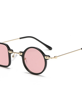 个性不对称网红圆框墨镜
