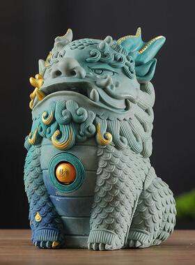 国潮文创貔貅桌面摆件吧台橱窗大容量存钱罐工位家居装饰乔迁送礼