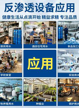 商用大型工业RO反渗透水处理设备全自动净水纯水去离子水垢直饮机