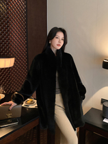 Princess Home Night Genre Black Upright Territorial Waters Mink Fur Grass Women Whole Mink Fur Coat Mink Fur Coat Long winter