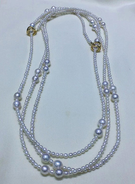 毛衣链多种戴法长款天然淡水珍珠