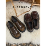 柒步森林 Кожаные лоферы на платформе, весенняя обувь для кожаной обуви, тренд сезона