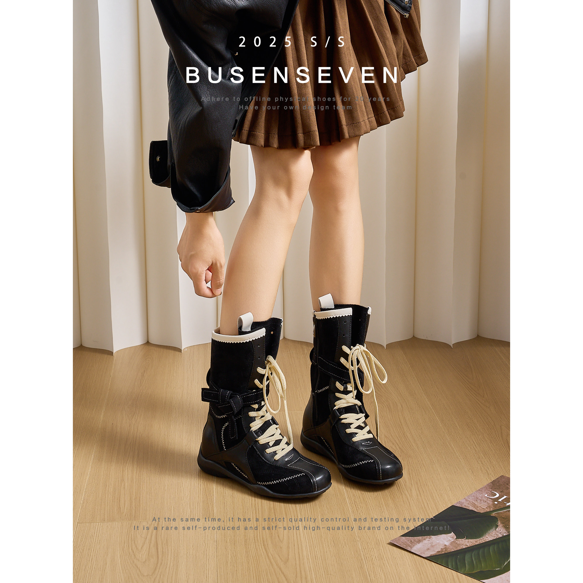 柒步森林废土风拳击赛车鞋内增高德训马丁靴子女春秋2025新款短靴,淘宝优惠券,粉丝福利购,淘宝优惠卷