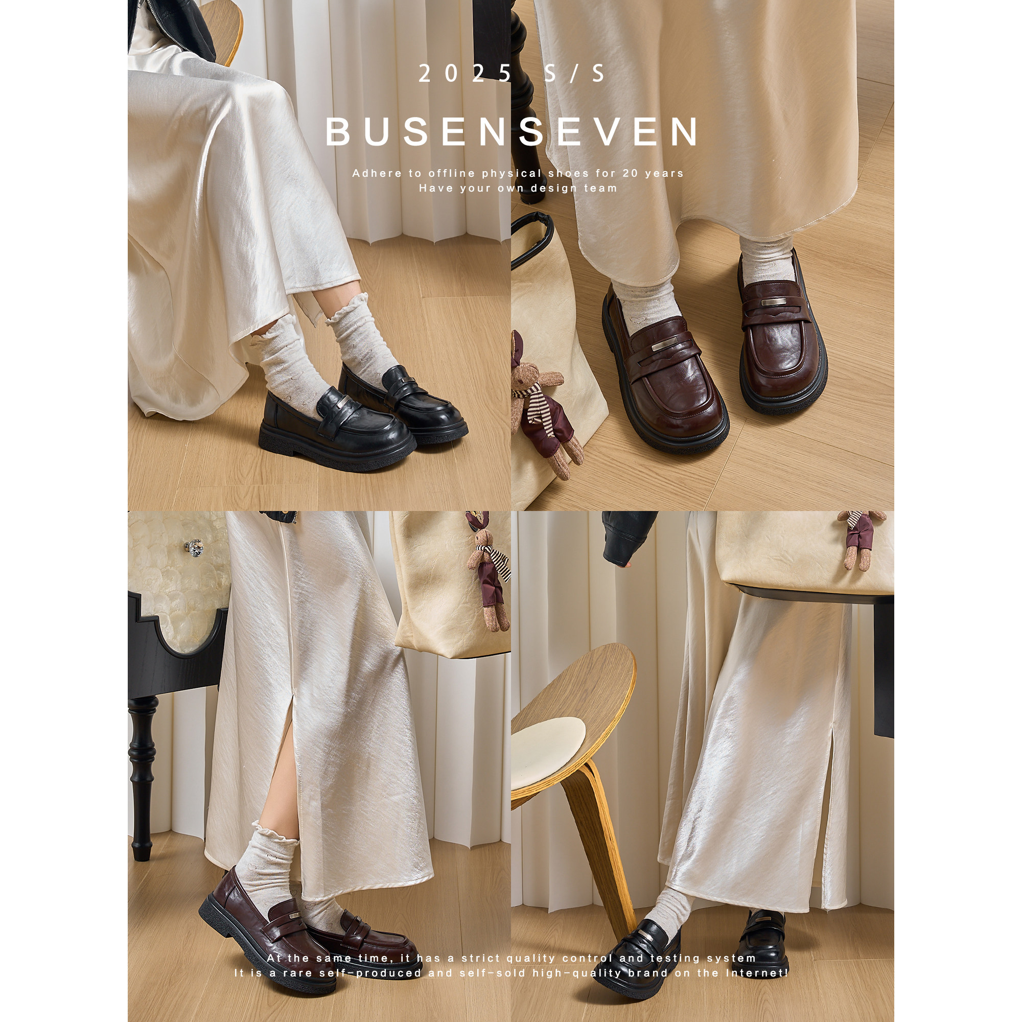 柒步森林手抓纹牛皮英伦小皮鞋学院风JK制服乐福鞋子女单鞋秋新款,淘宝优惠券,粉丝福利购,淘宝优惠卷