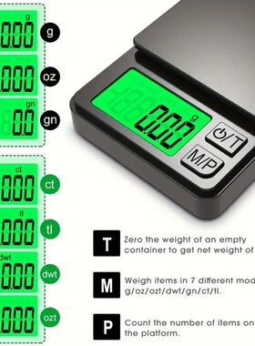 Precision Pocket Scale 1000g X 0.1g - Digital Gram, Food, Je