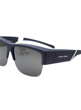 【新品上市】one偏光套镜半框方型太阳镜男女可套近视眼镜76076